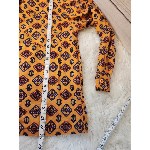 Passports Women Multicolor Geometric Cotton Long Sleeve Button Down Shirt Size S - Picture 5 of 5